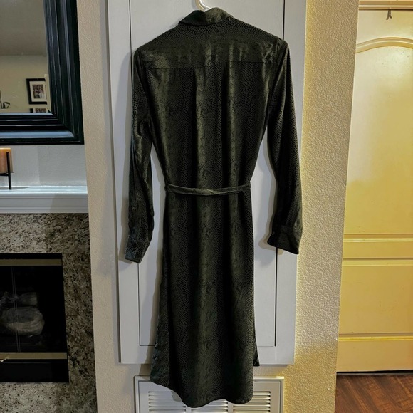 Rails Alix Python-Print Silk Tie-Waist Dress Size XXS - Picture 9 of 10